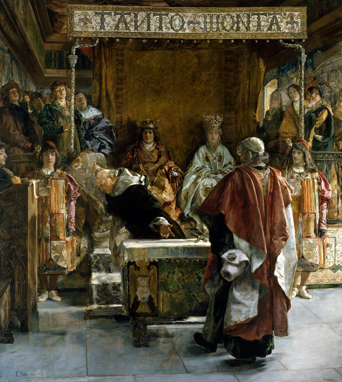 A zsidók kiűzése Spanyolországból (1492-ben), 1889 alkotó: Emilio Sala Francés