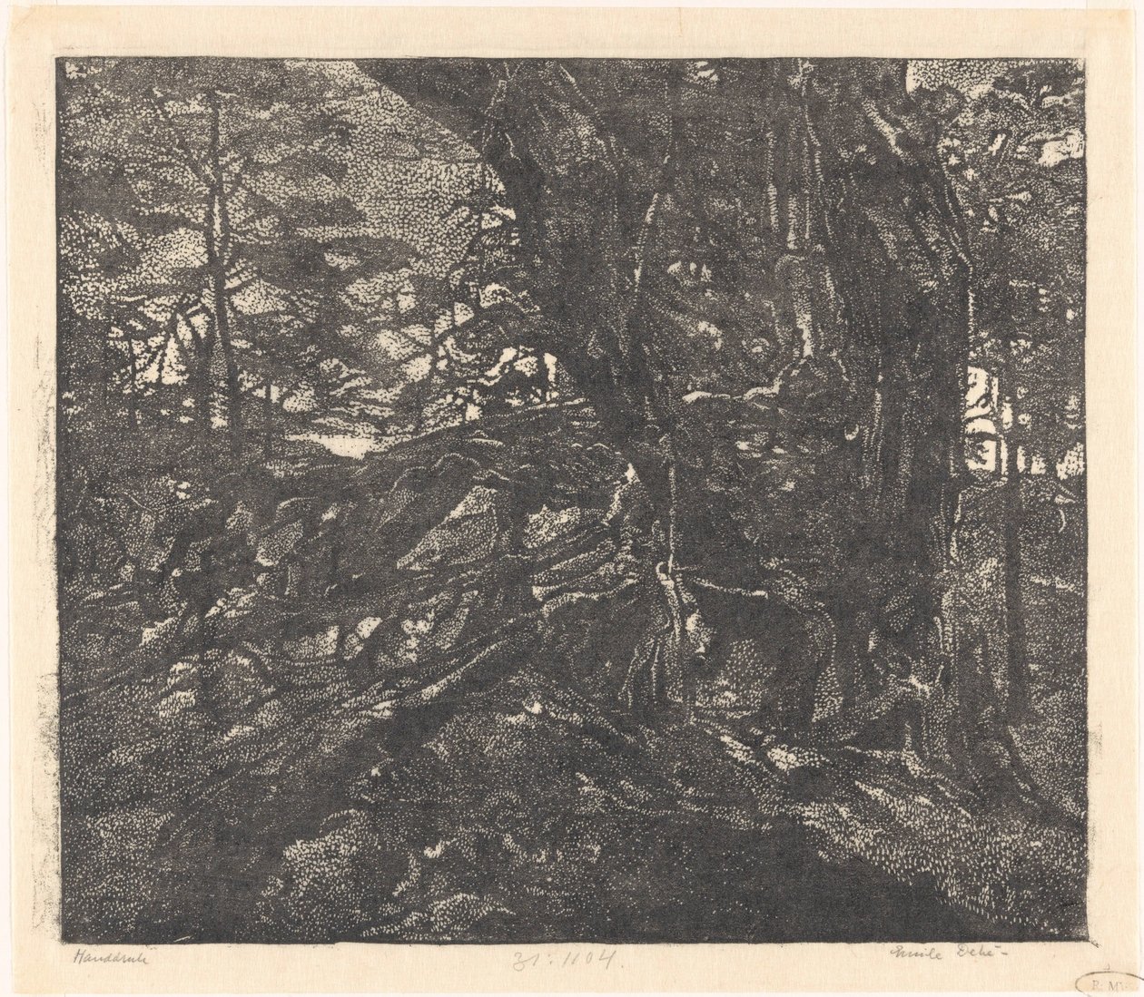 Fák egy dűne szélén Egmond és Bergen között alkotó: Emilius Wilhelmus Dehé (signed by artist)