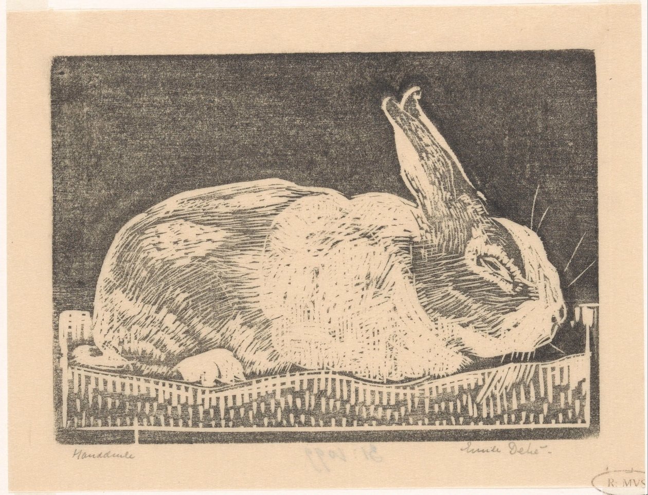 Nyúl alkotó: Emilius Wilhelmus Dehé (signed by artist)