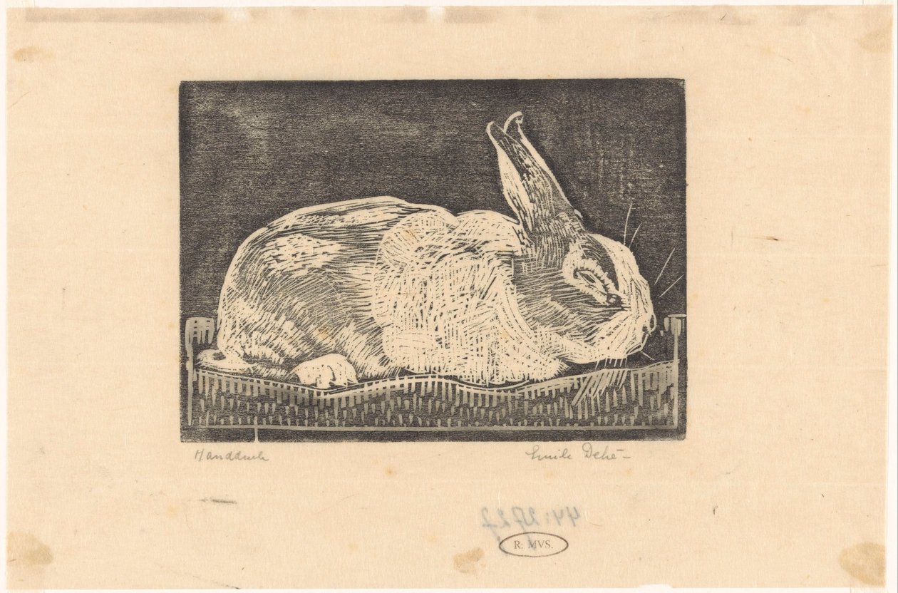 Nyúl alkotó: Emilius Wilhelmus Dehé (signed by artist)