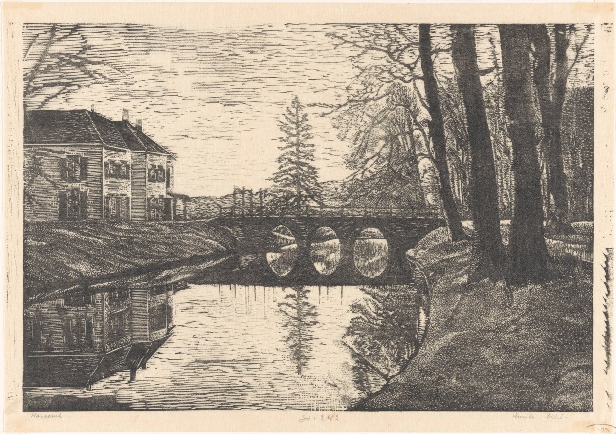 Régi udvar Bergenben alkotó: Emilius Wilhelmus Dehé (signed by artist)