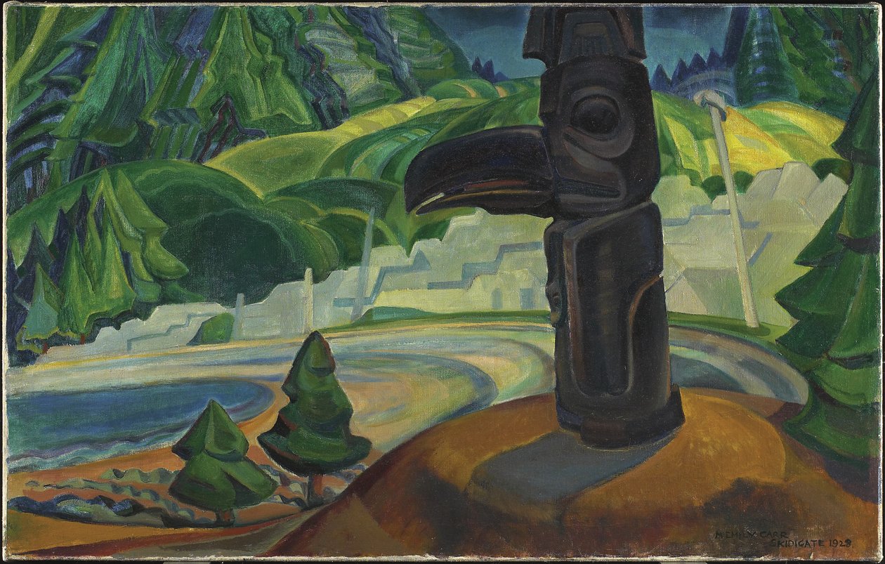 Skidegate, Graham-sziget, British Columbia alkotó: Emily Carr