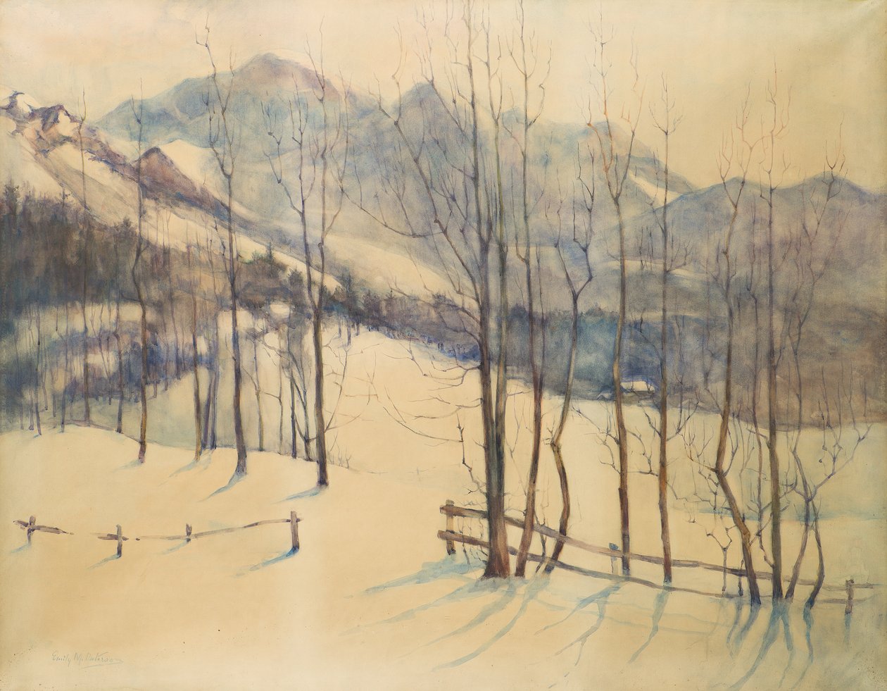 A Berni Oberlandban (akvarell) alkotó: Emily Murray Paterson