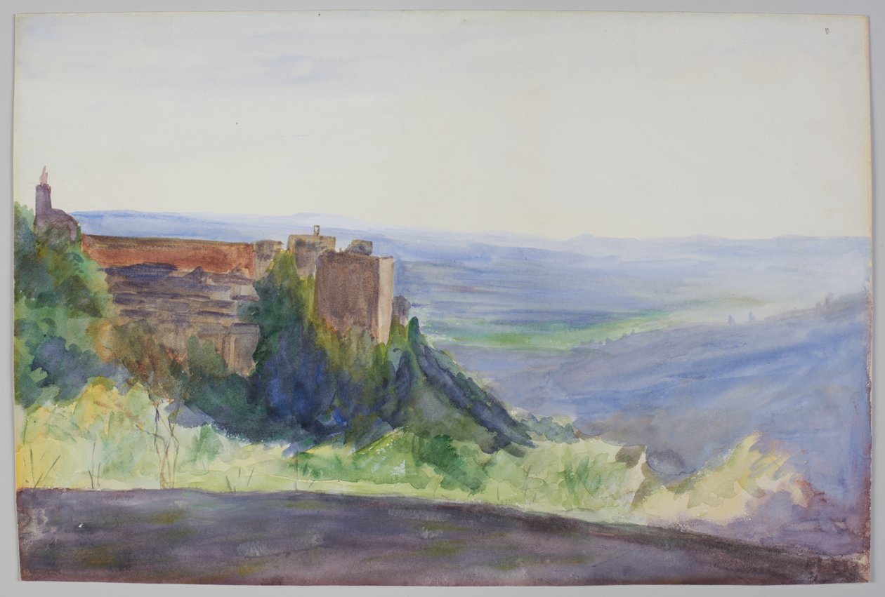 Alhambra, 1900 körül. Ceruza és akvarell alkotó: Emily Sargent