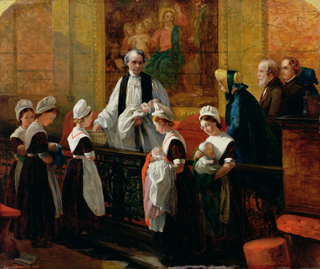 A keresztelő, 1863 alkotó: Emma Brownlow