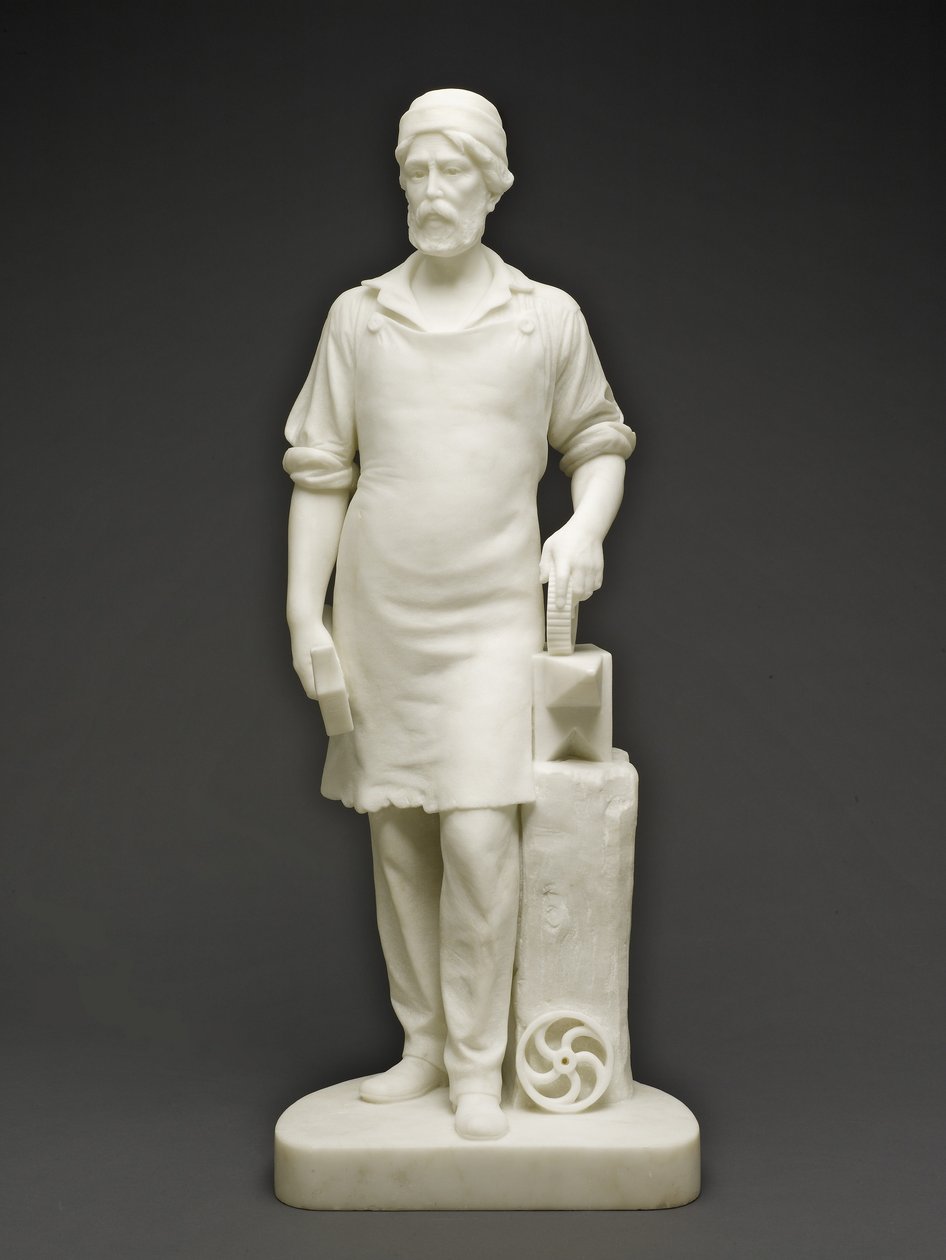 Gépész, 1859 körül (márvány) alkotó: Emma Stebbins