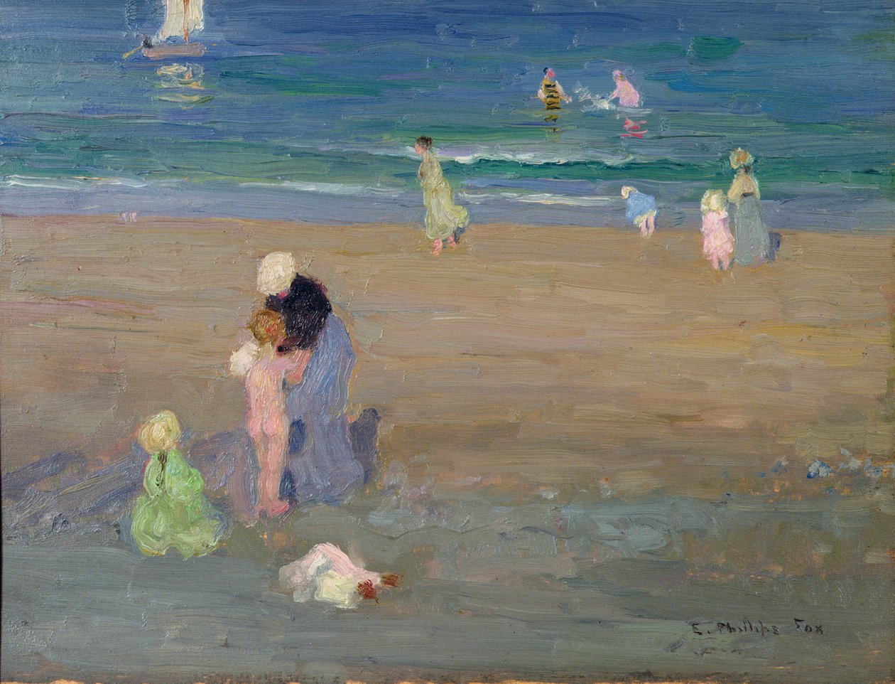 A tengerpart, Trouville alkotó: Emmanuel Phillips Fox