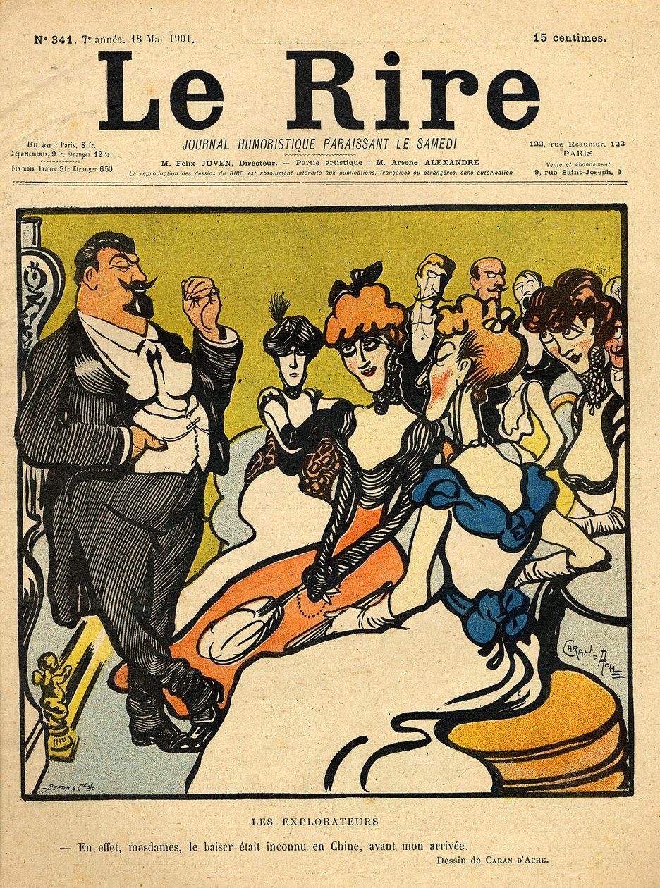 A felfedezők a „Le Rire” címlapjáról, 1901. május 18 alkotó: Emmanuel Poire Caran D