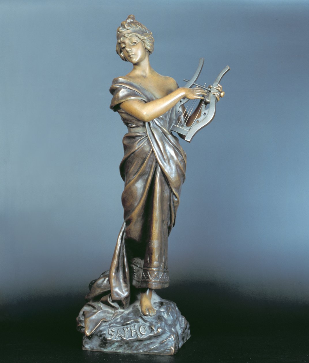 Sappho, 1910 körül (bronz) alkotó: Emmanuel Villanis