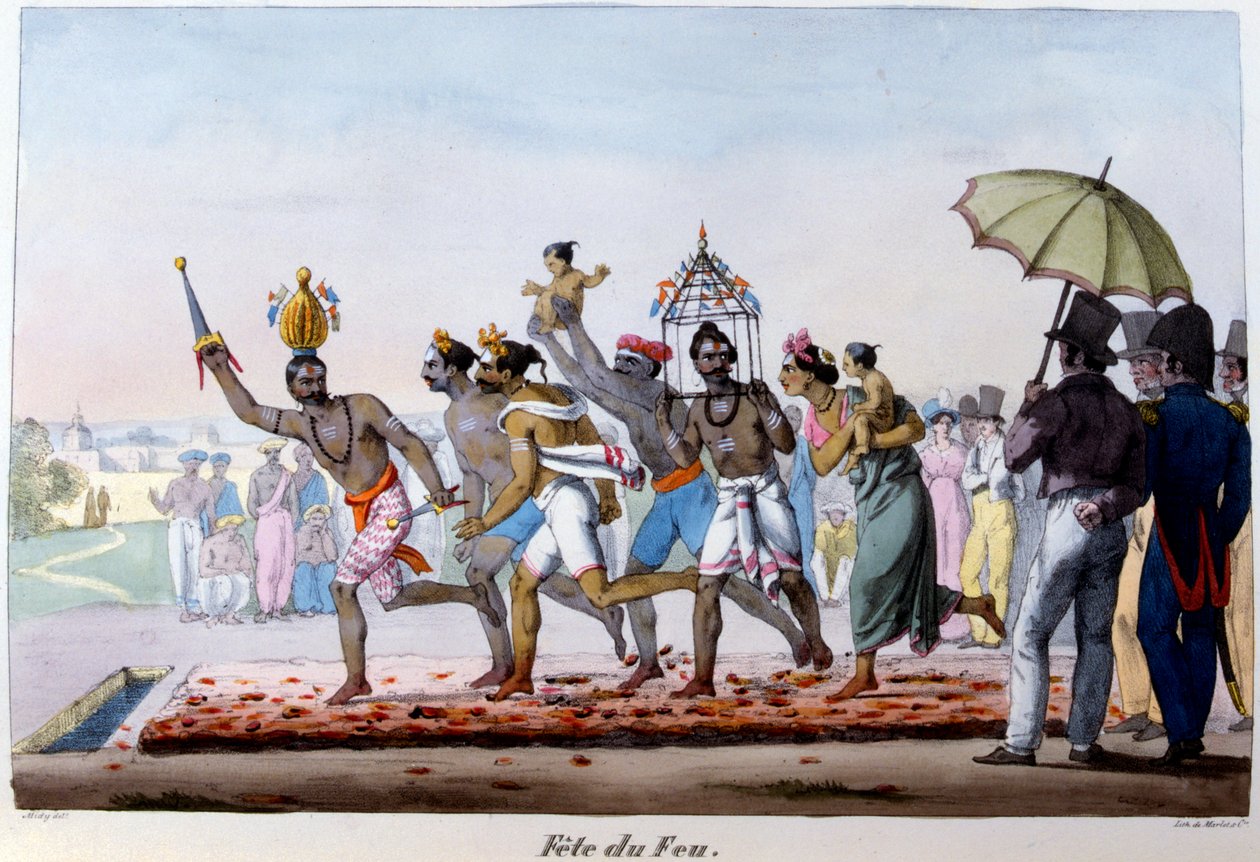 Tűzfesztivál, India, 19. század közepe alkotó: Emmanuel Adolphe Midy