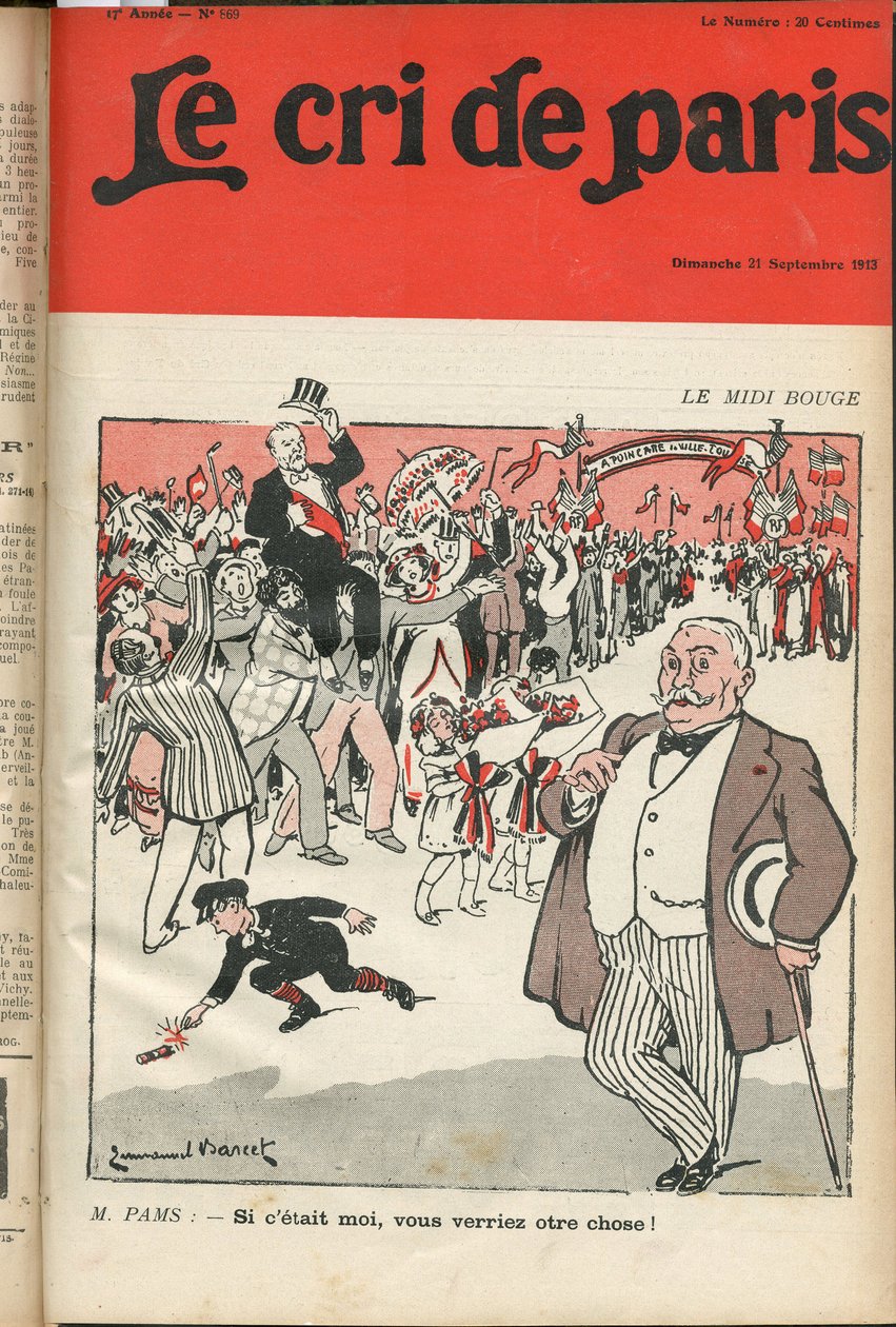 A „Le Cri de Paris” borítója alkotó: Emmanuel Barcet