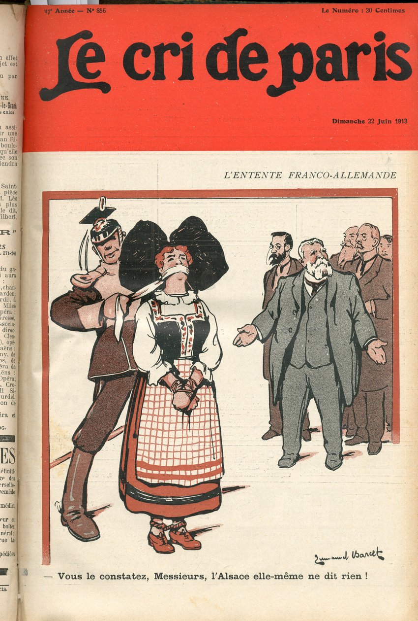 A „Le Cri de Paris” címlapja, Színes szatirikus alkotó: Emmanuel Barcet