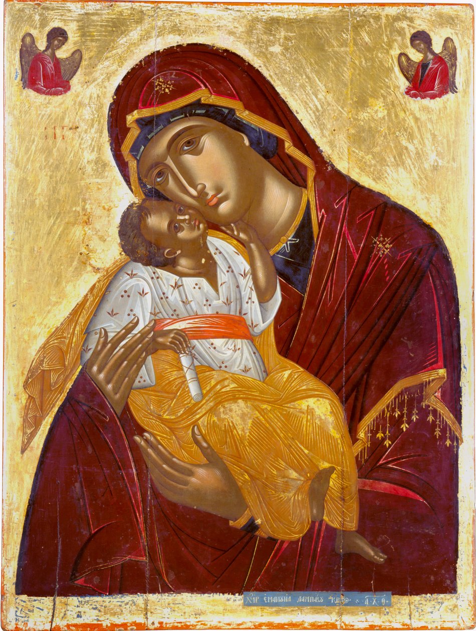 Gyengéd Szűzanya Szűz Eleusza, 1609. alkotó: Emmanuel Lambardos