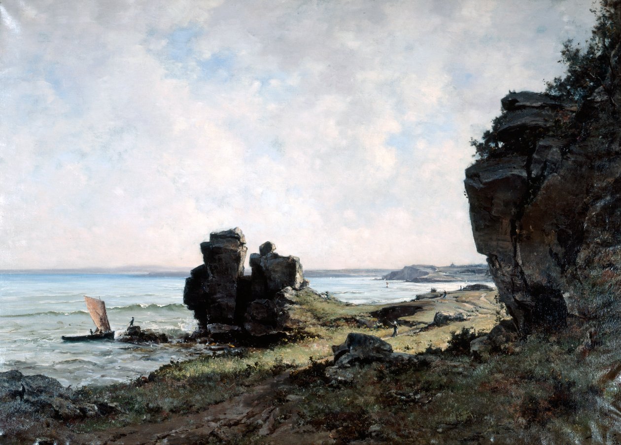Egy gyönyörű reggel Bretagne partján, 1882 alkotó: Emmanuel Lansyer