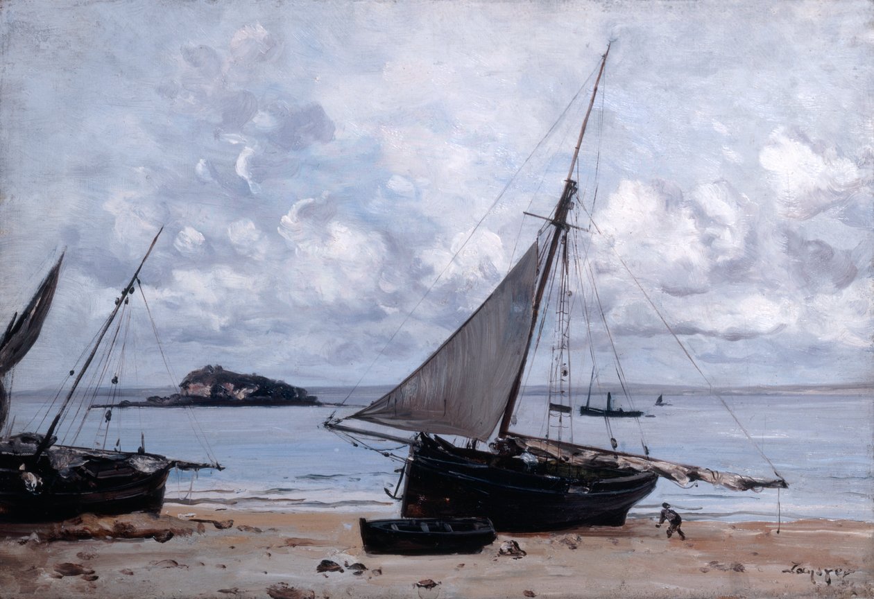 Strandos csónakok St Jean-ban, 1884 alkotó: Emmanuel Lansyer