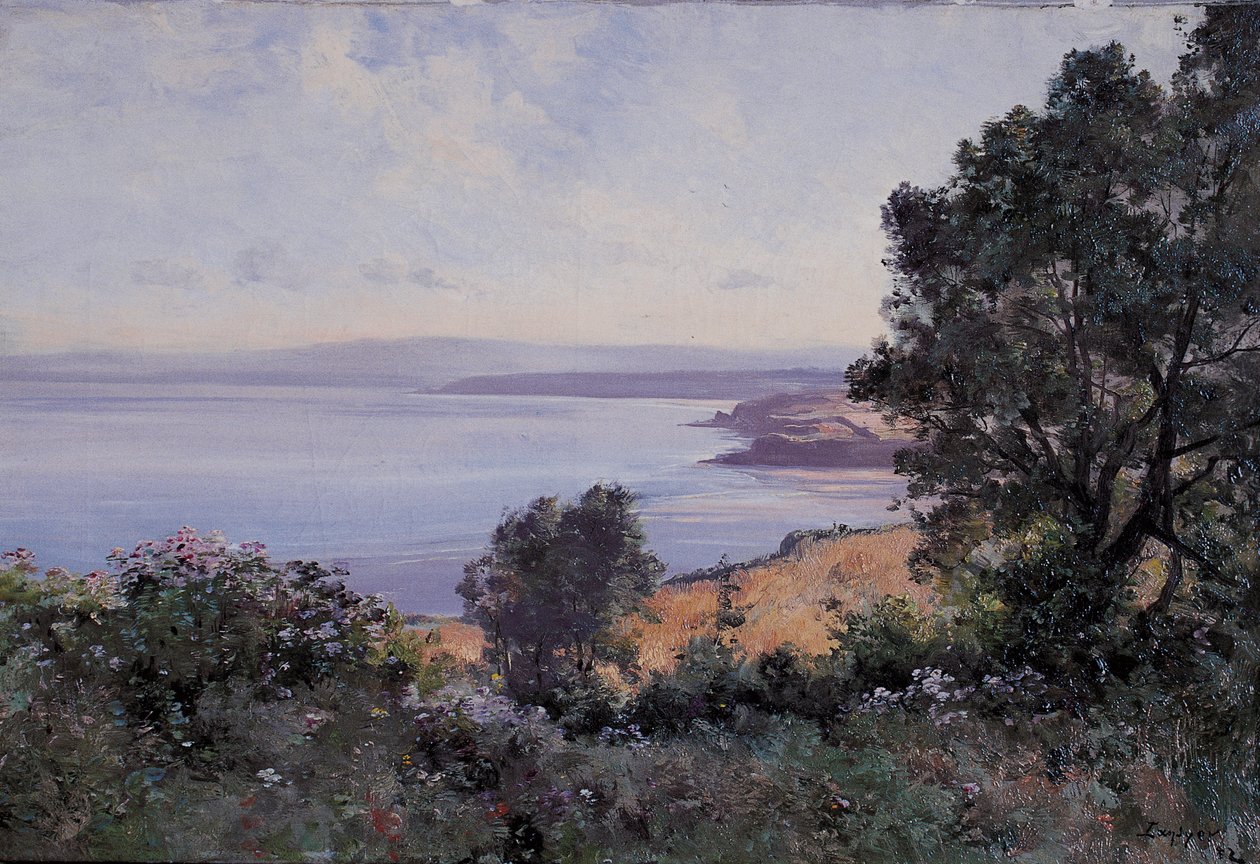 Douarnenez búza és fák kilátásban alkotó: Emmanuel Lansyer