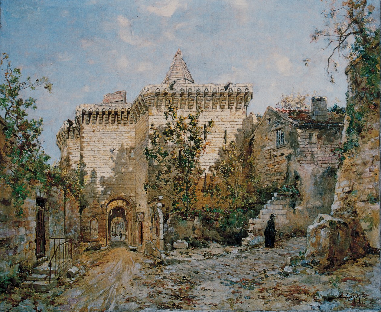 Kapu Loches kastélyához. 1888 (olaj, vászon) alkotó: Emmanuel Lansyer
