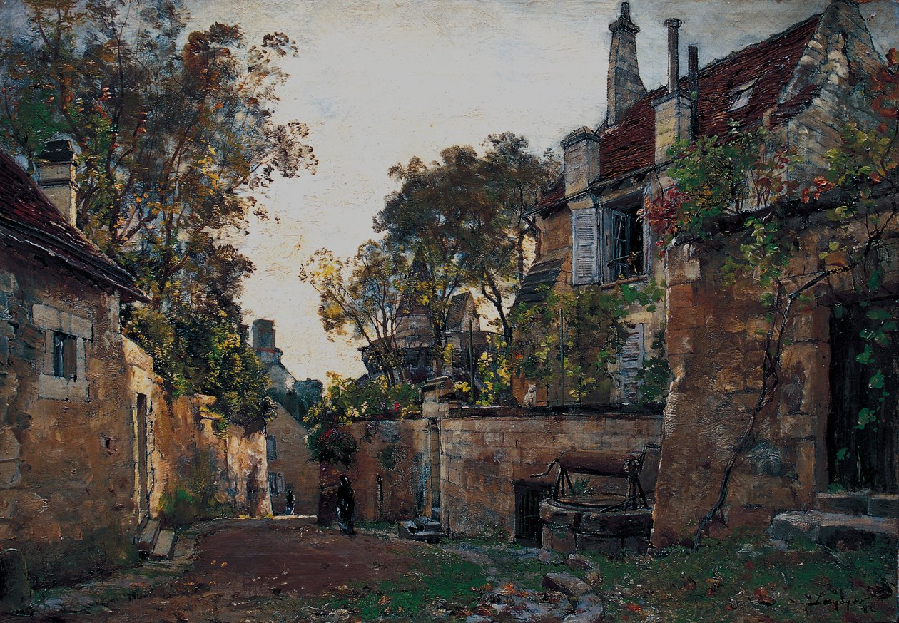 Pescherard nagybátyám háza a lochesi kastélyban. 1882 (olaj, vászon) alkotó: Emmanuel Lansyer