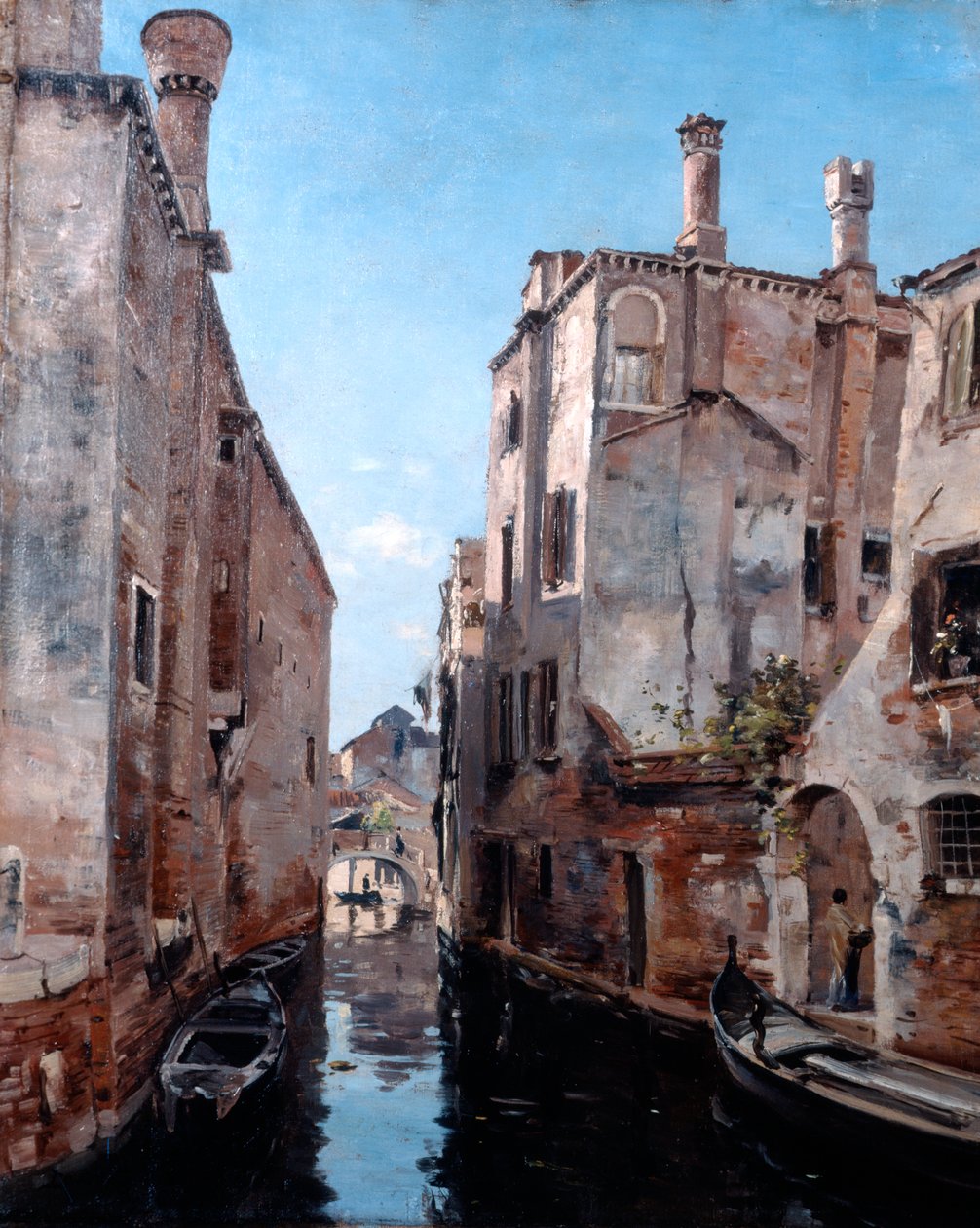 A San Sebastian-templom környéke, Velence, 1892. alkotó: Emmanuel Lansyer