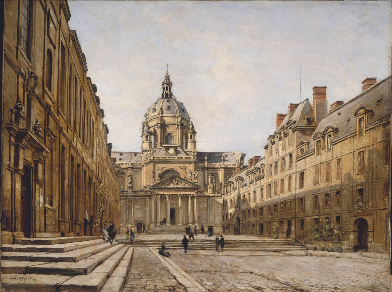 A régi Sorbonne udvara, 1886. alkotó: Emmanuel Lansyer