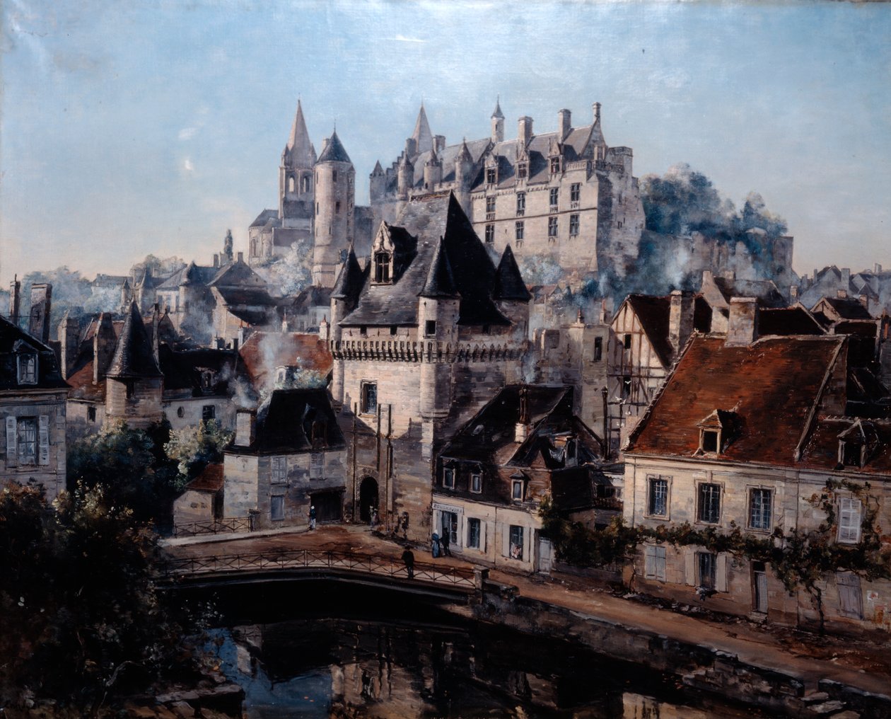 Cordelieres kikötője és Castle Loches, 1891. alkotó: Emmanuel Lansyer