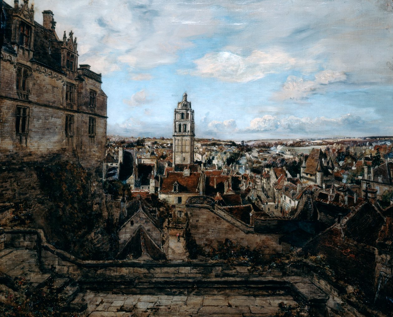 Kilátás a Loches-kastély teraszáról, 1884 alkotó: Emmanuel Lansyer