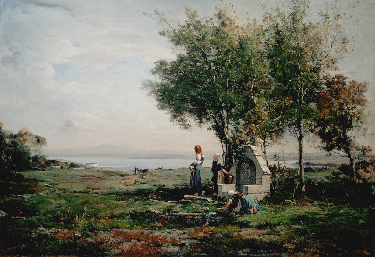 Nők a szökőkútnál alkotó: Emmanuel Lansyer