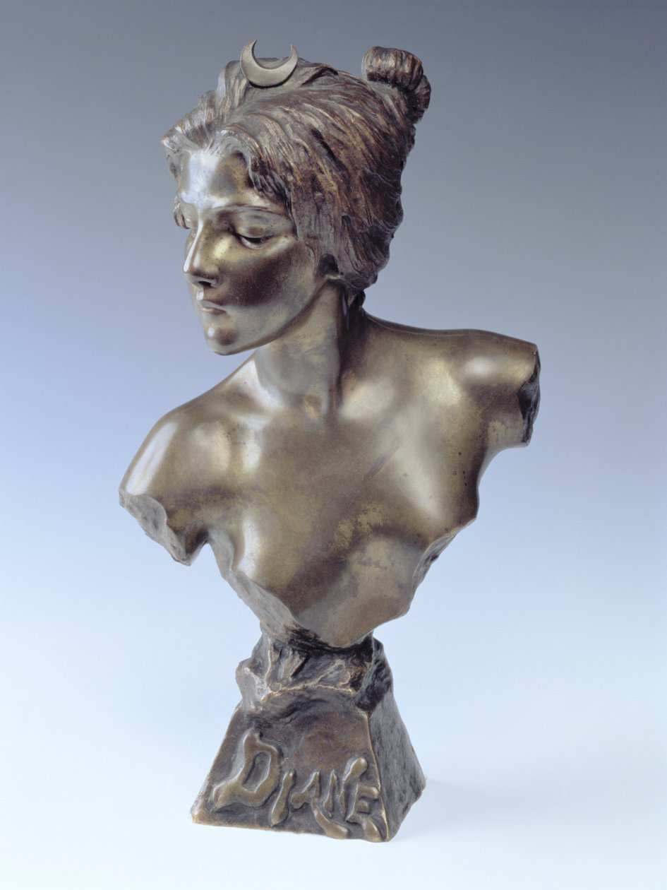 Diana mellszobra, 1910 körül (bronz) alkotó: Emmanuel Villanis