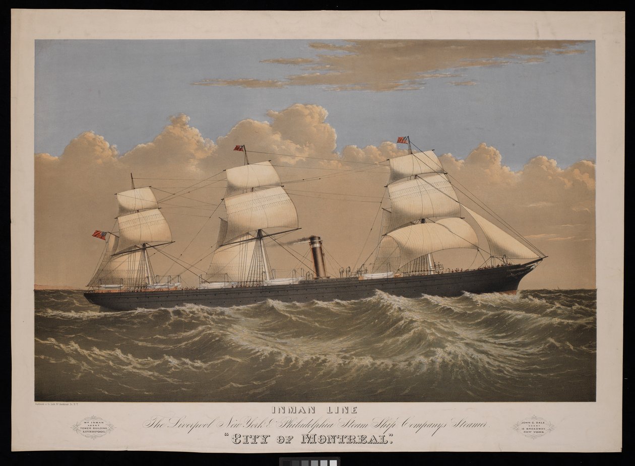Inman Line, The Liverpool, New York  Philadelphia Steam Ship Company