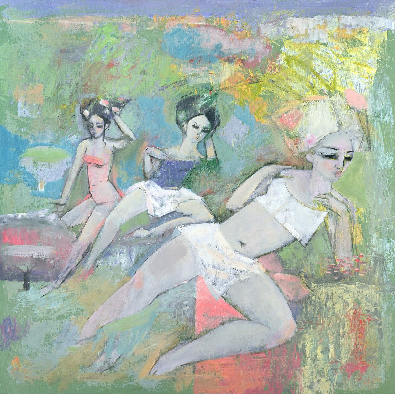 Fürdőzők alkotó: Endre Roder