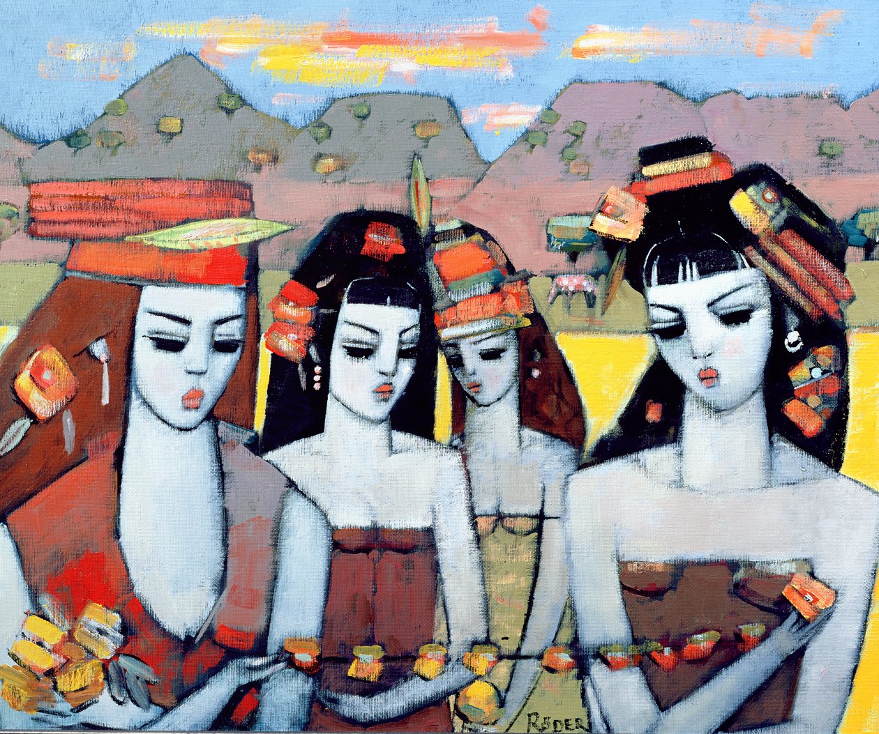 Négy Ys, 2004 (olaj, vászon tábla) alkotó: Endre Roder