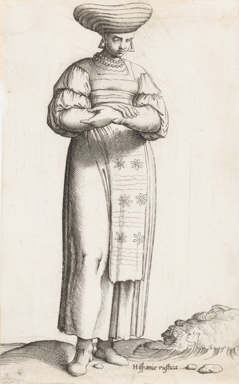 Jelmeztábla: Hispania Rustica mul. földön lévő címkével, kb. 1557-58. alkotó: Enea Vico