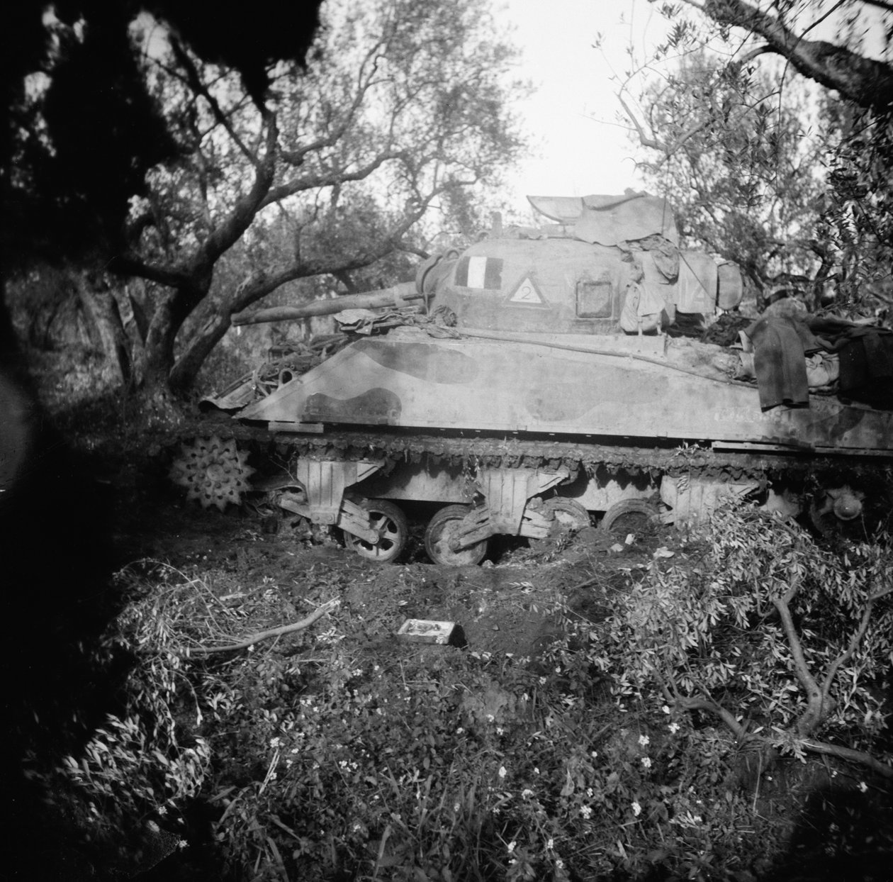 Aknamezőn felrobbantott 2Tp tank, 1944 körül alkotó: English Photographer