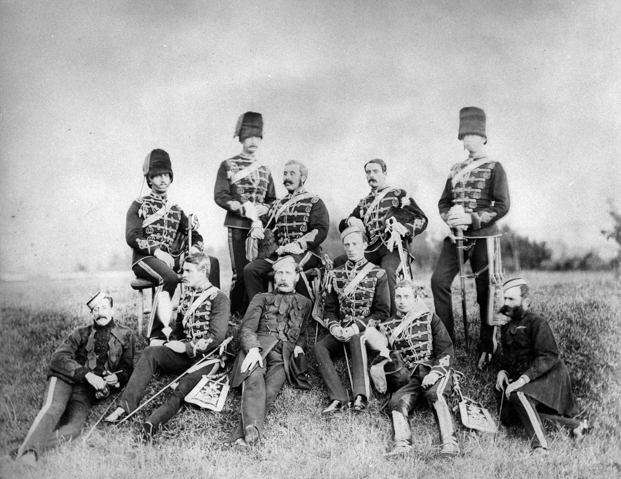 Brit hadsereg tiszteinek csoportja, 1870-90 körül alkotó: English Photographer