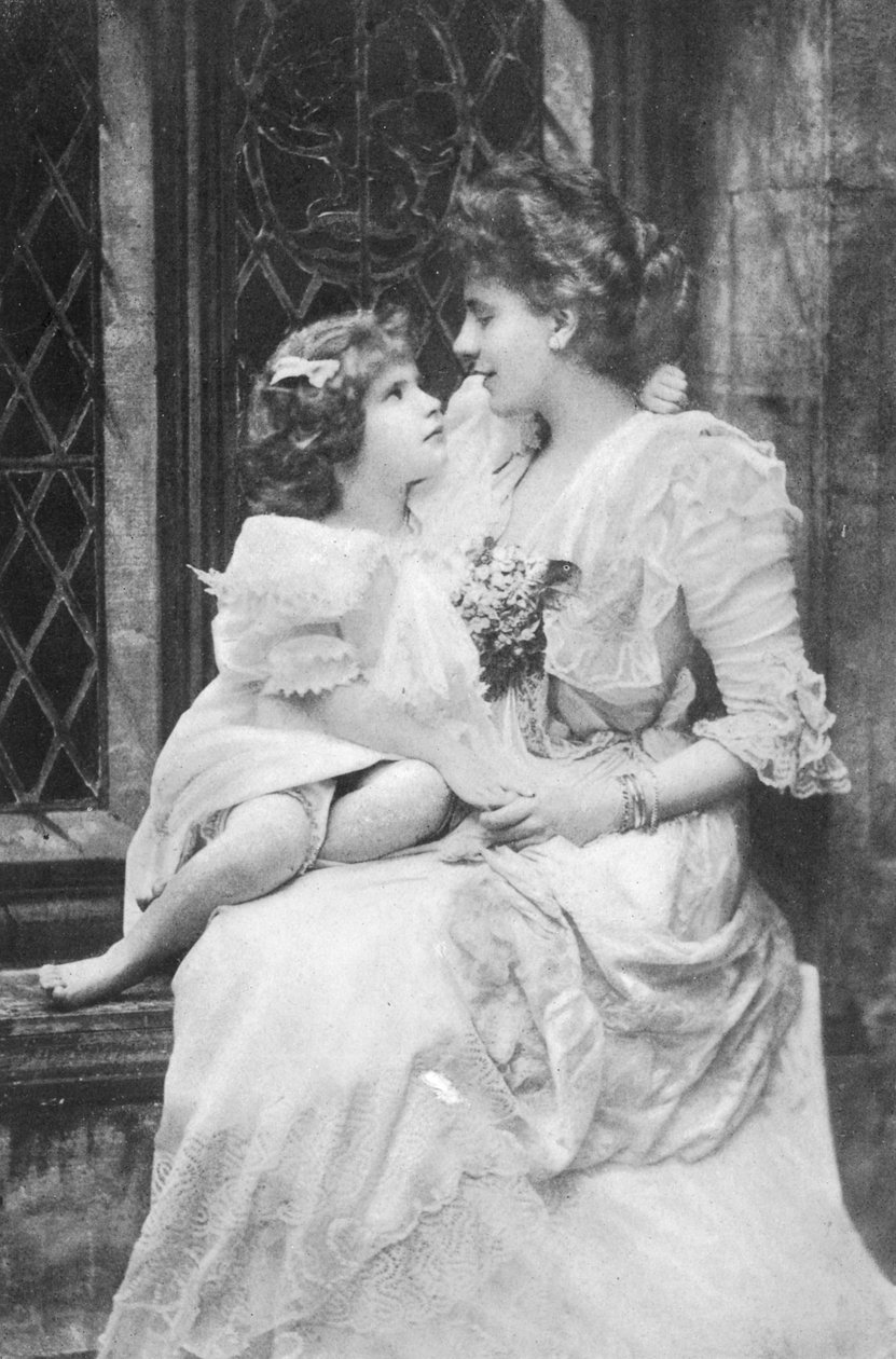 Alice Keppel lányával, Violet Trefusiusszal, 1905 alkotó: English Photographer