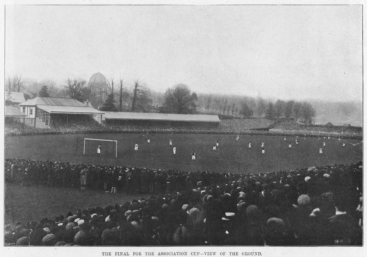 Az Aston Villa és az Everton a Szövetségi Kupa döntőjét játszik, 1897 alkotó: English Photographer