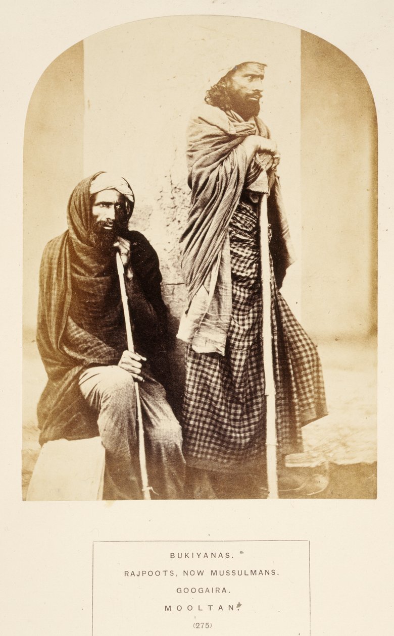Bukiyanas, Rajpoots, most Mussulmans, Googaira, Mooltan, The People of India, J. Forbes Watson, megjelent 1868 (albumnyomat) alkotó: English Photographer