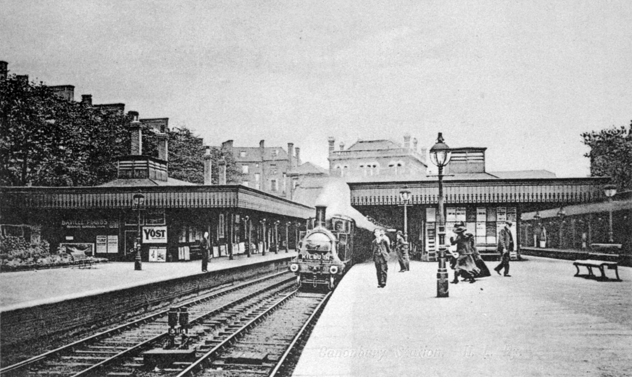 Canonbury állomás, Islington, 1905 körül alkotó: English Photographer