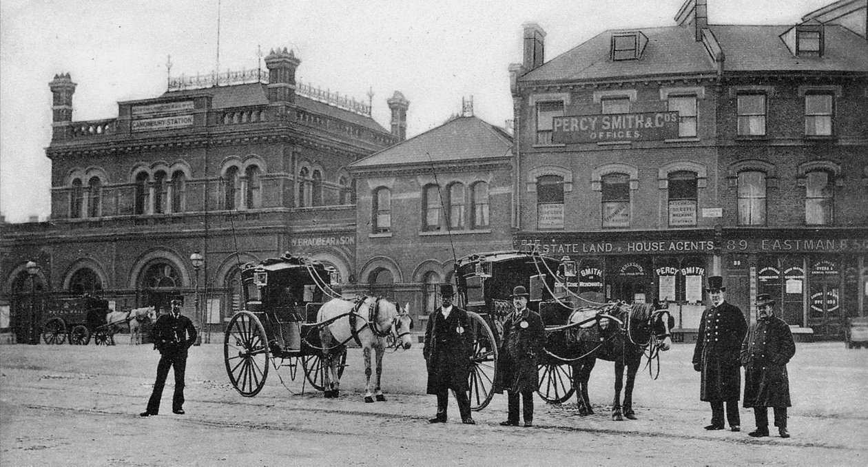 Canonbury állomás, Islington, 1905 körül alkotó: English Photographer