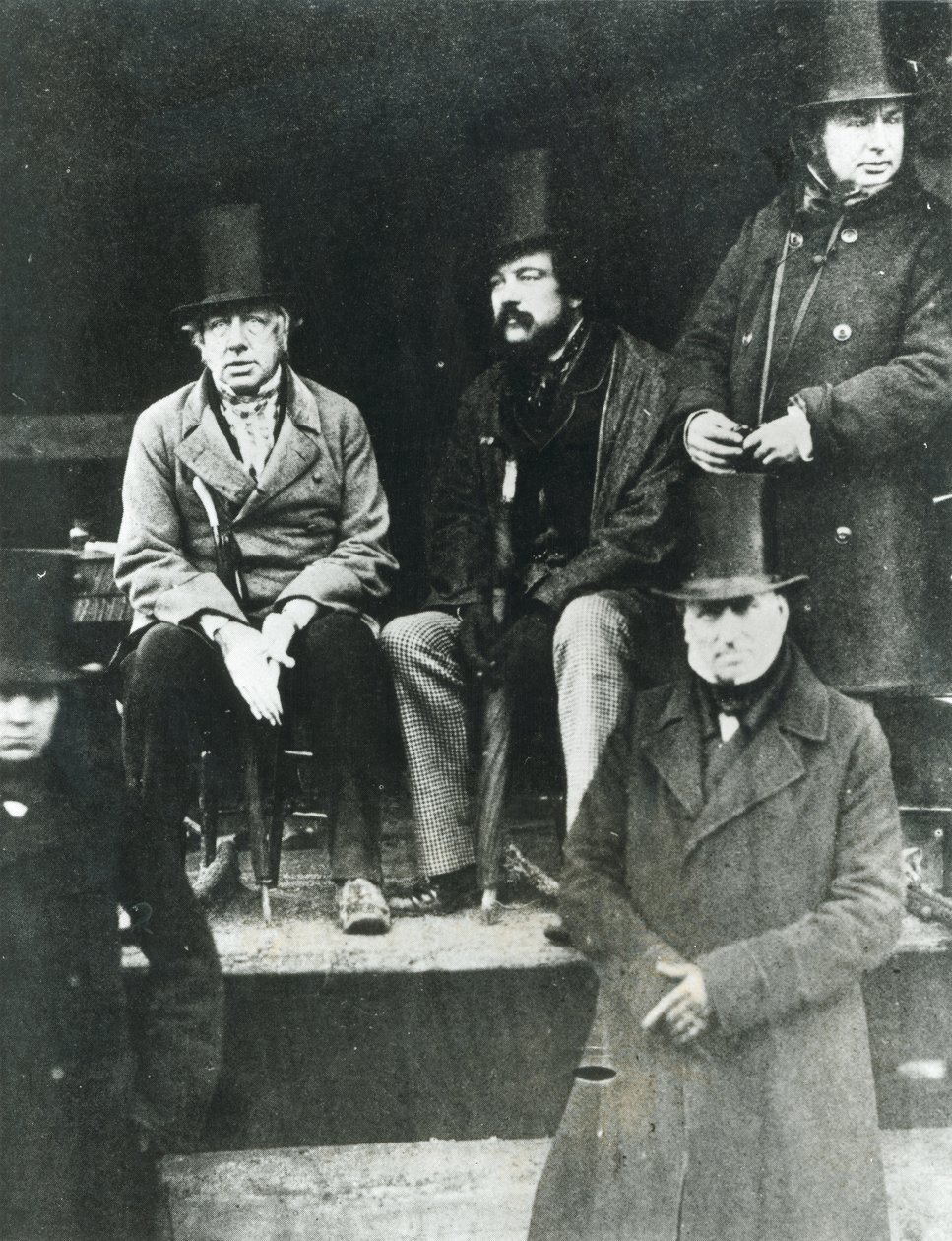 LtoR, Lord Paget, Lord Carlisle és Isambard Kingdom Brunel (1806-59) alkotó: English Photographer