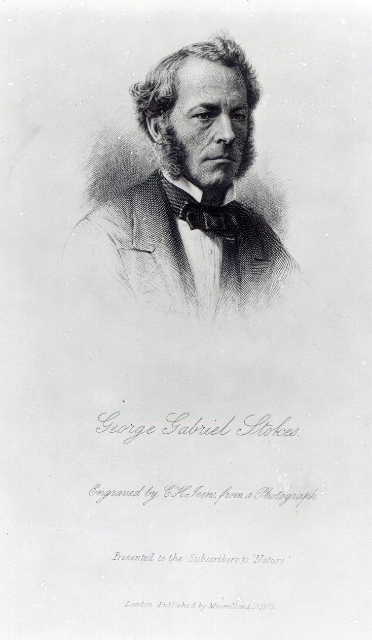 George Gabriel Stokes, vésette C. H. Jeens, 1875 alkotó: English Photographer