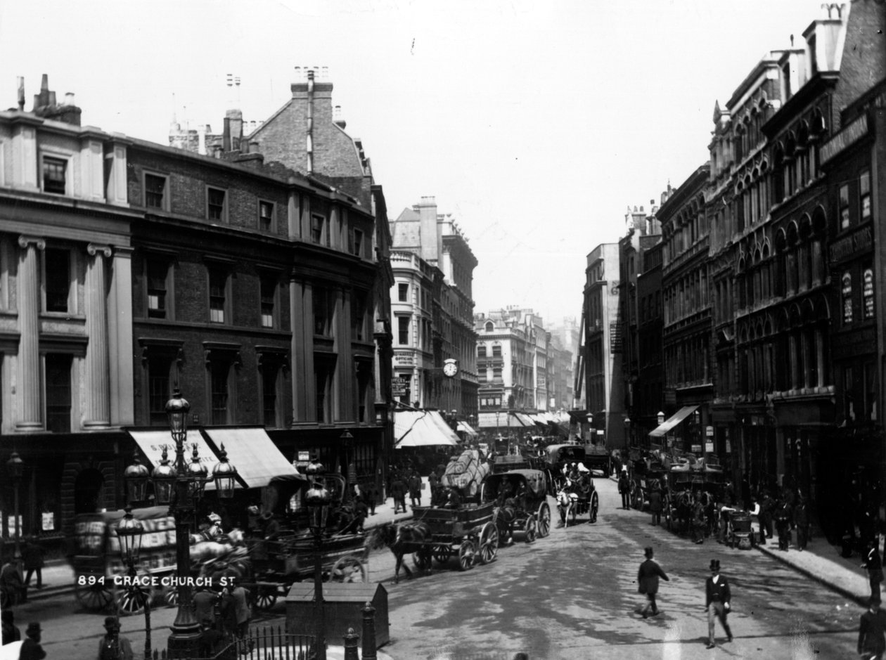 Gracechurch Street, London, 1890 körül alkotó: English Photographer