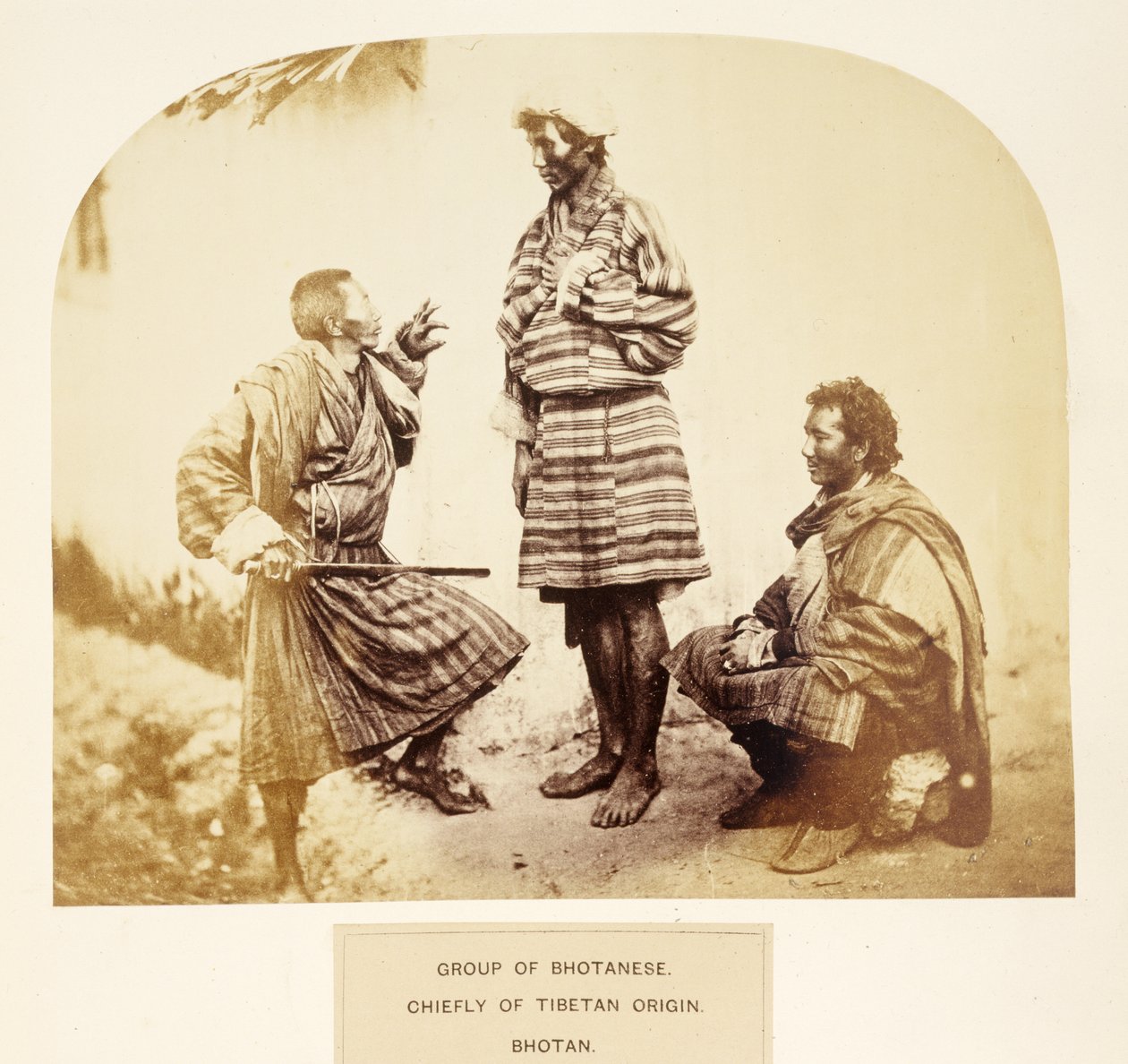 Bhotáni csoport, főként vagy tibeti eredetű, Bhotan, az India népe, J. Forbes Watson, 1868-ban megjelent (albumnyomat) alkotó: English Photographer