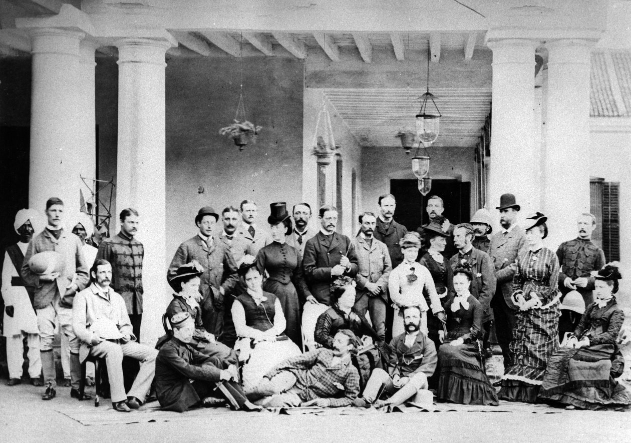 Európaiak csoportja a gyarmati Indiában, 1870 körül alkotó: English Photographer