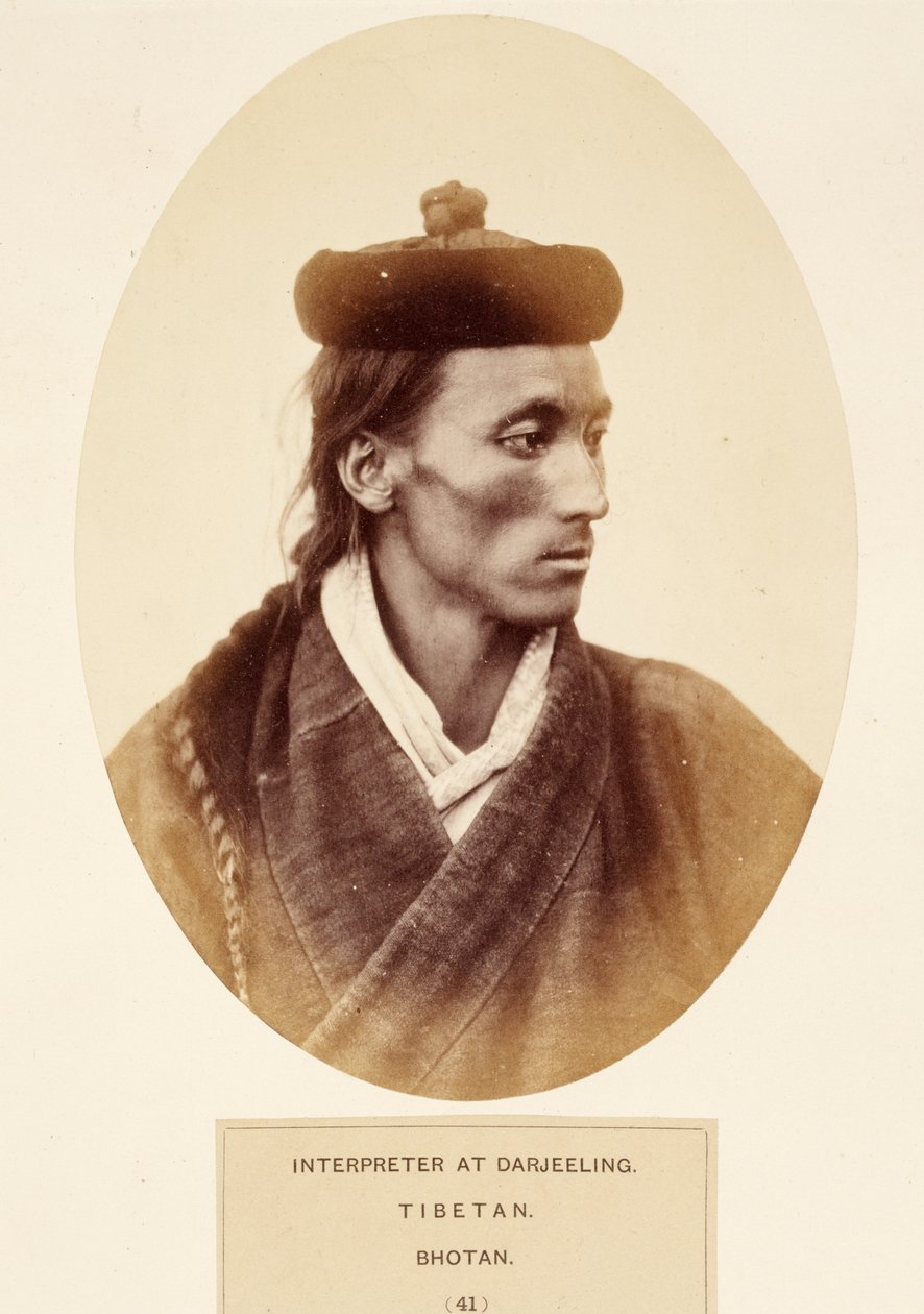 Interpreter at Darjeeling, Tibetan, Bhotan, The People of India, J. Forbes Watson, megjelent 1868 (albumnyomat) alkotó: English Photographer