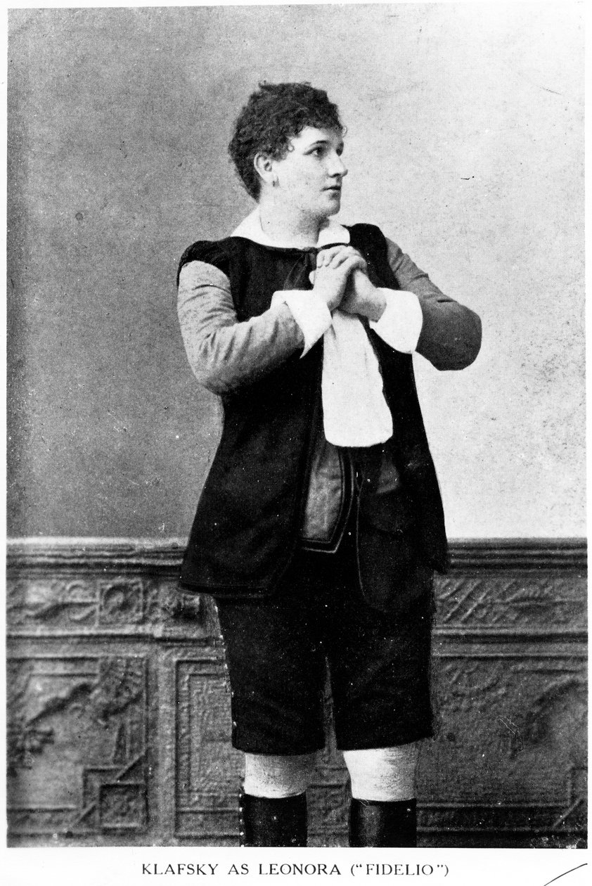Katherina Klafsky Leonora szerepében a Fidelio-ból, 1892 alkotó: English Photographer