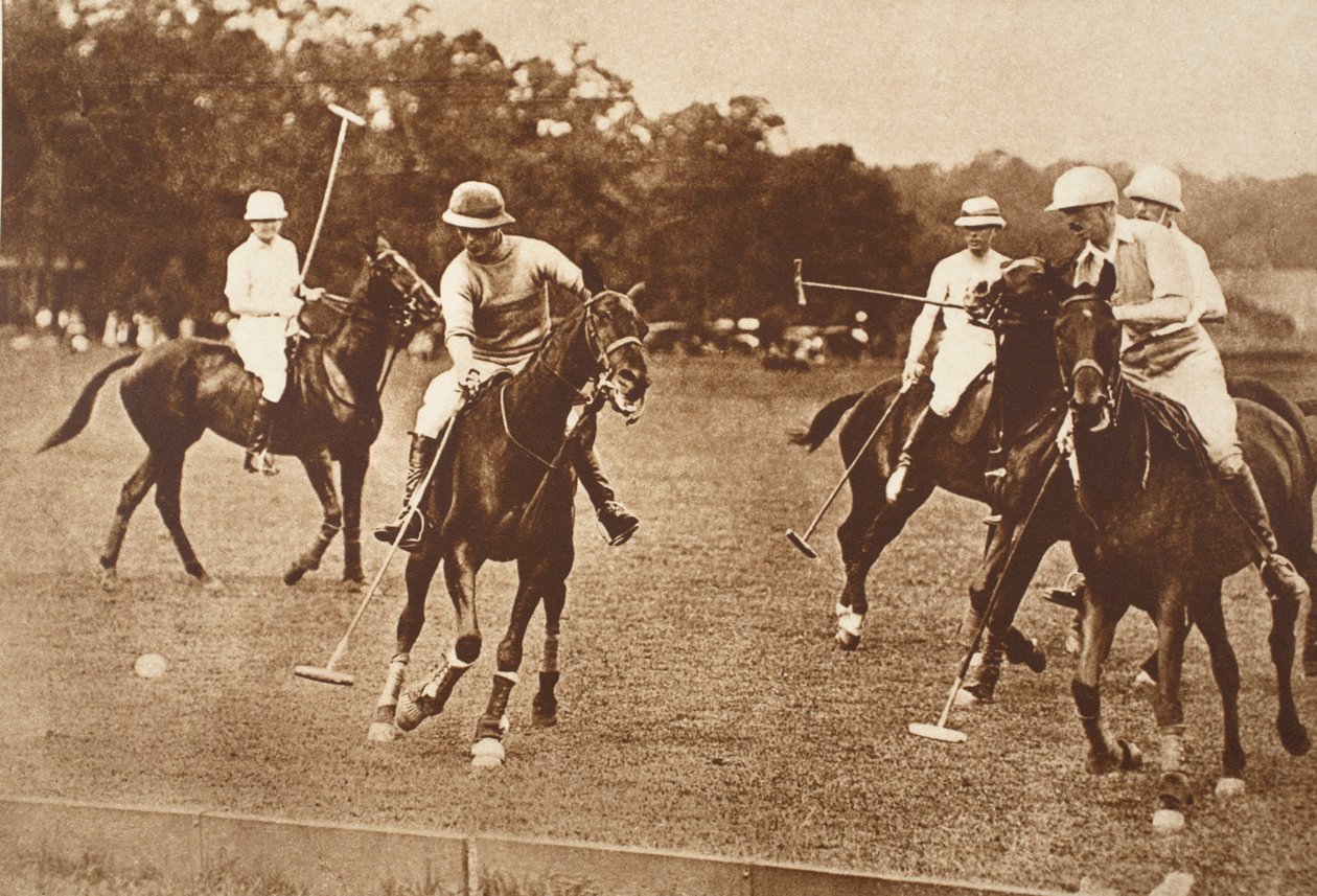 Edward király pólózik a New York-i Long Islanden, 1930-as évek alkotó: English Photographer