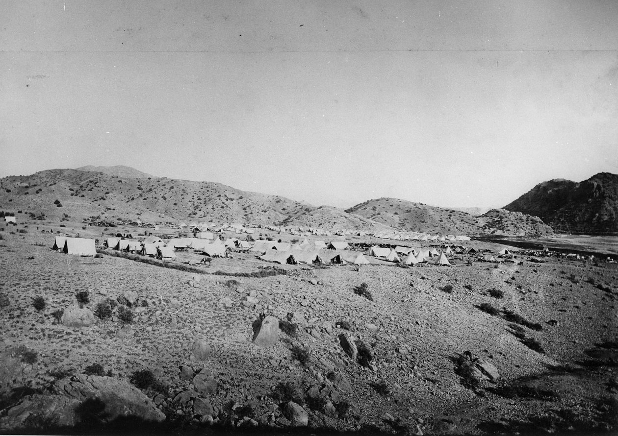 Katonai tábor a második angol-afgán háború idején, 1878-80 alkotó: English Photographer