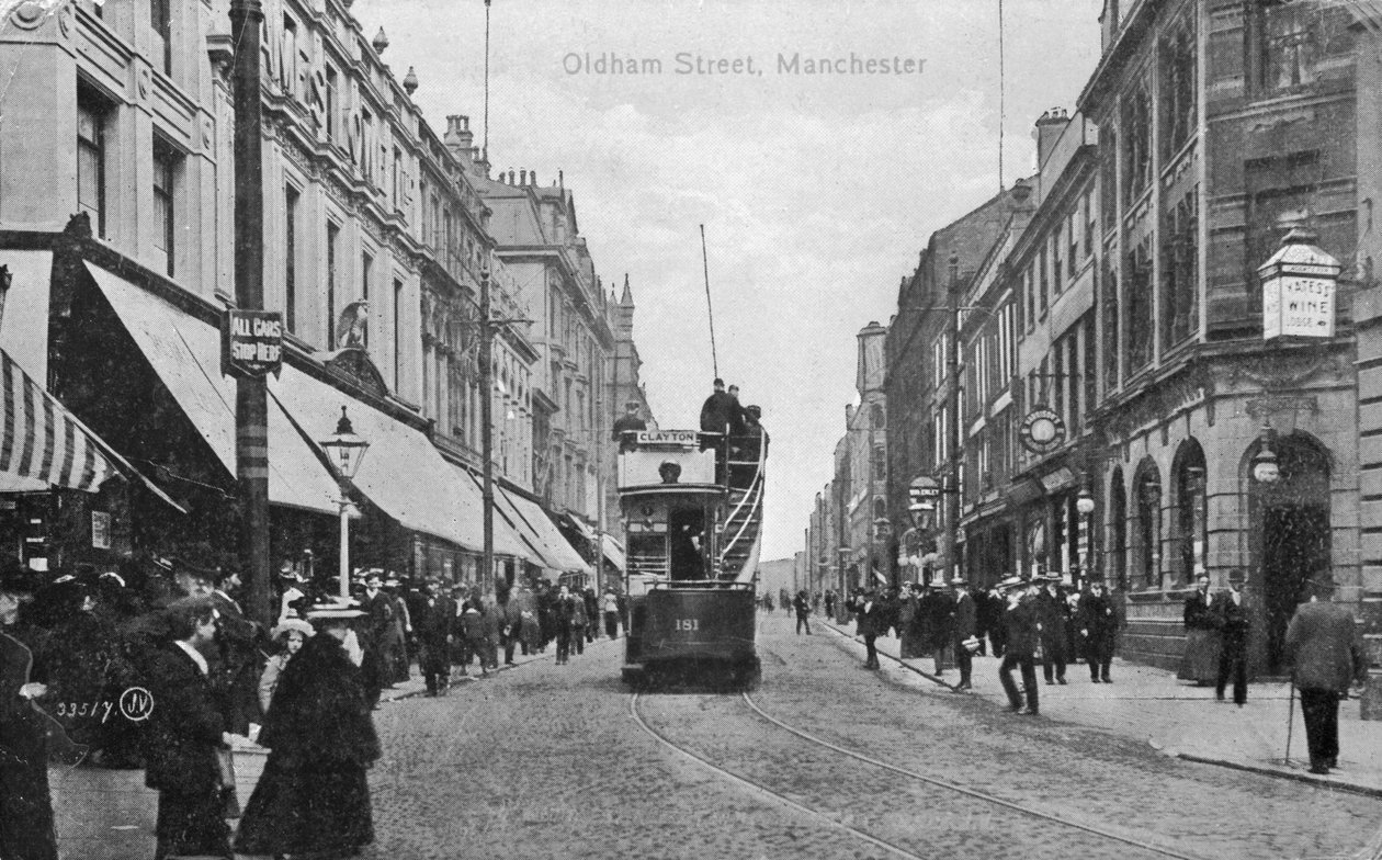 Oldham Street, Manchester, 1910 körül alkotó: English Photographer