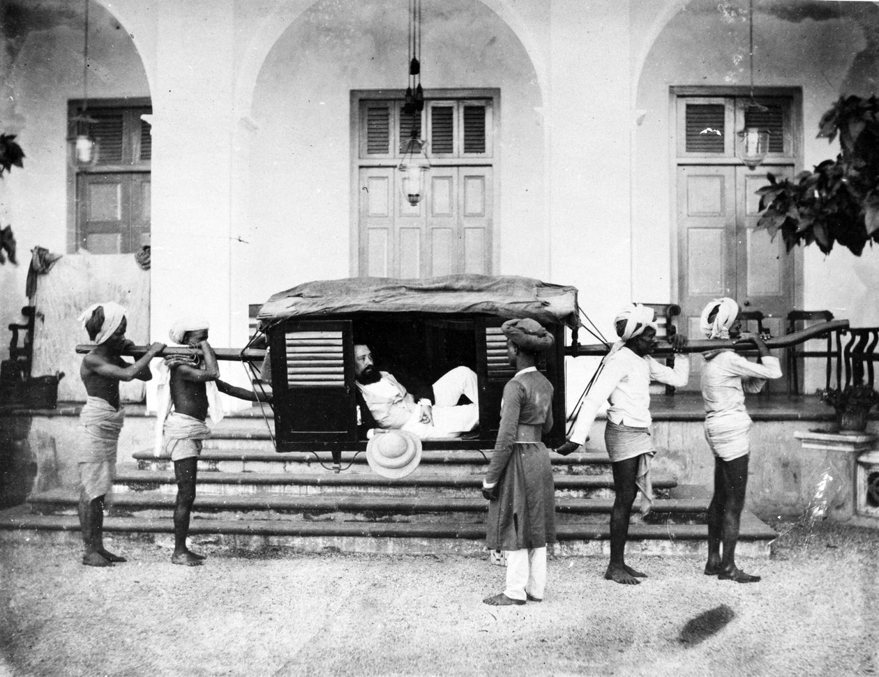 Palanquin, 1870-es évek alkotó: English Photographer